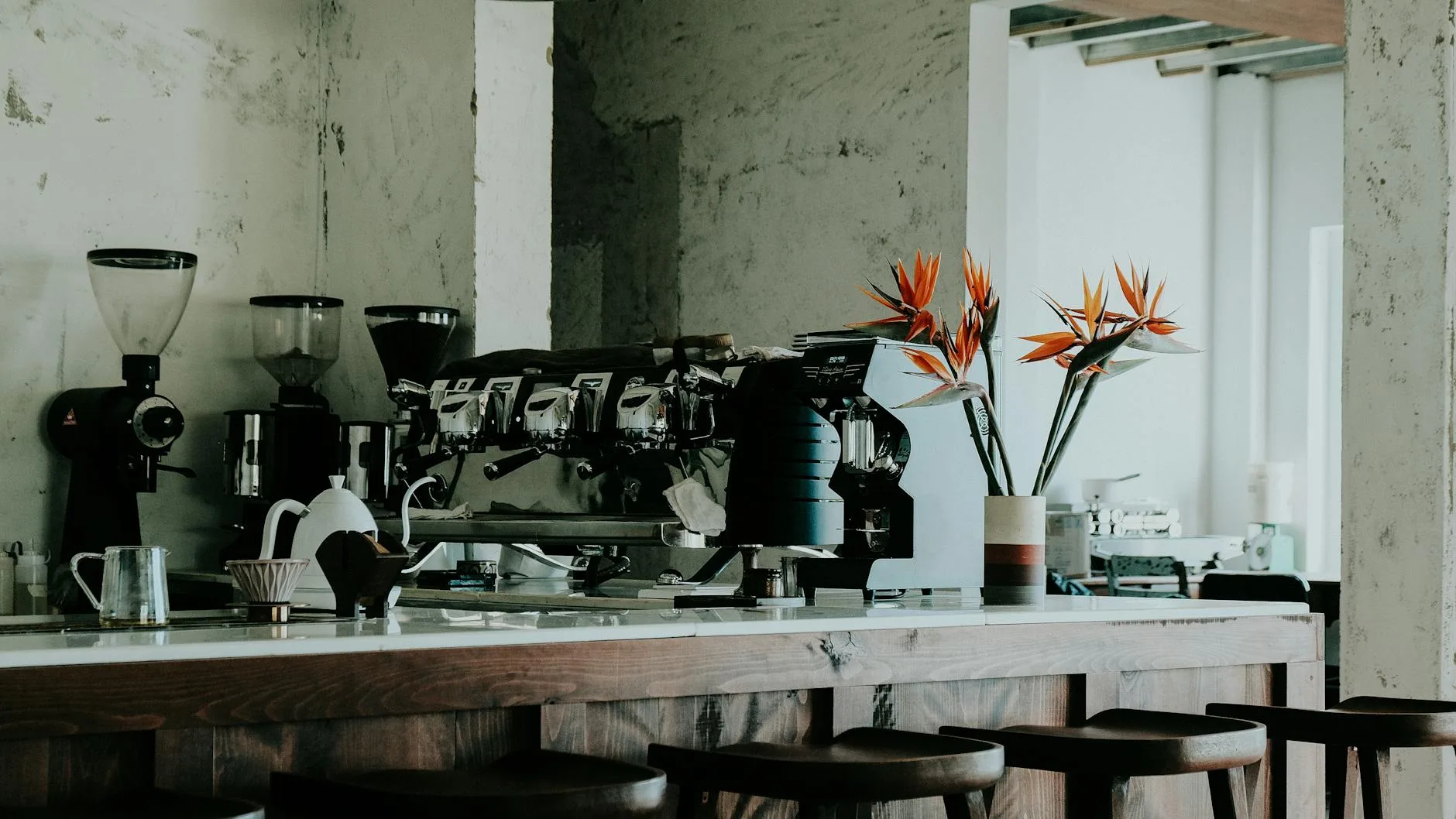Wedding coffee bar setup at a Clarksville Tennessee venue — The Roaring Bean