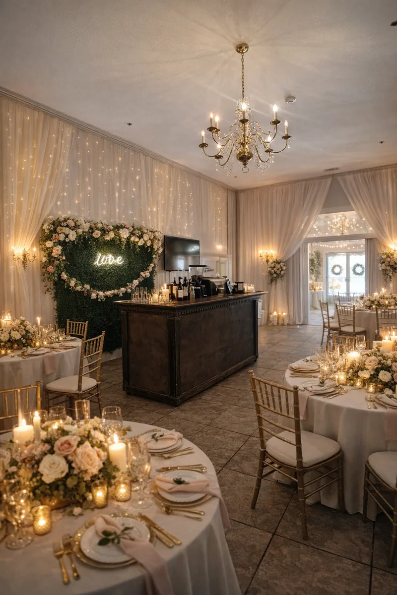 The Roaring Bean luxury espresso bar at a Bowling Green wedding venue